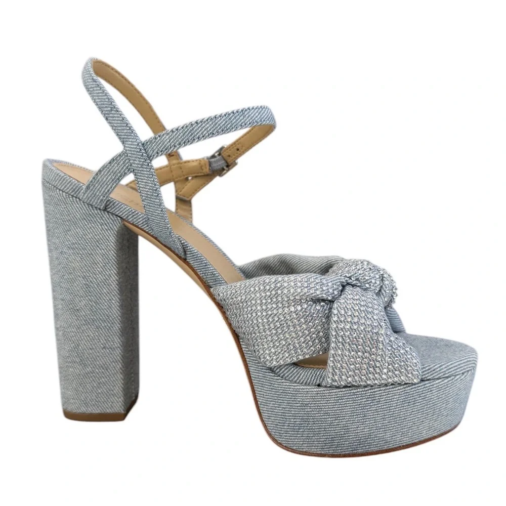 MICHAEL Michael Kors Josie’s Rhinestone Denim Style Platform Sandals